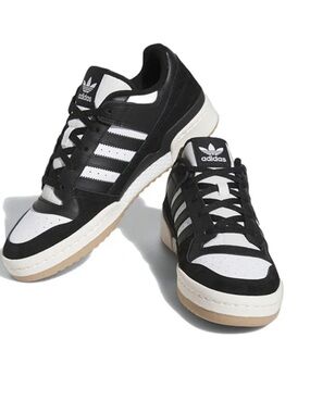adidas Originals Low-Top Sneakers in Black and White with Gum Sole
